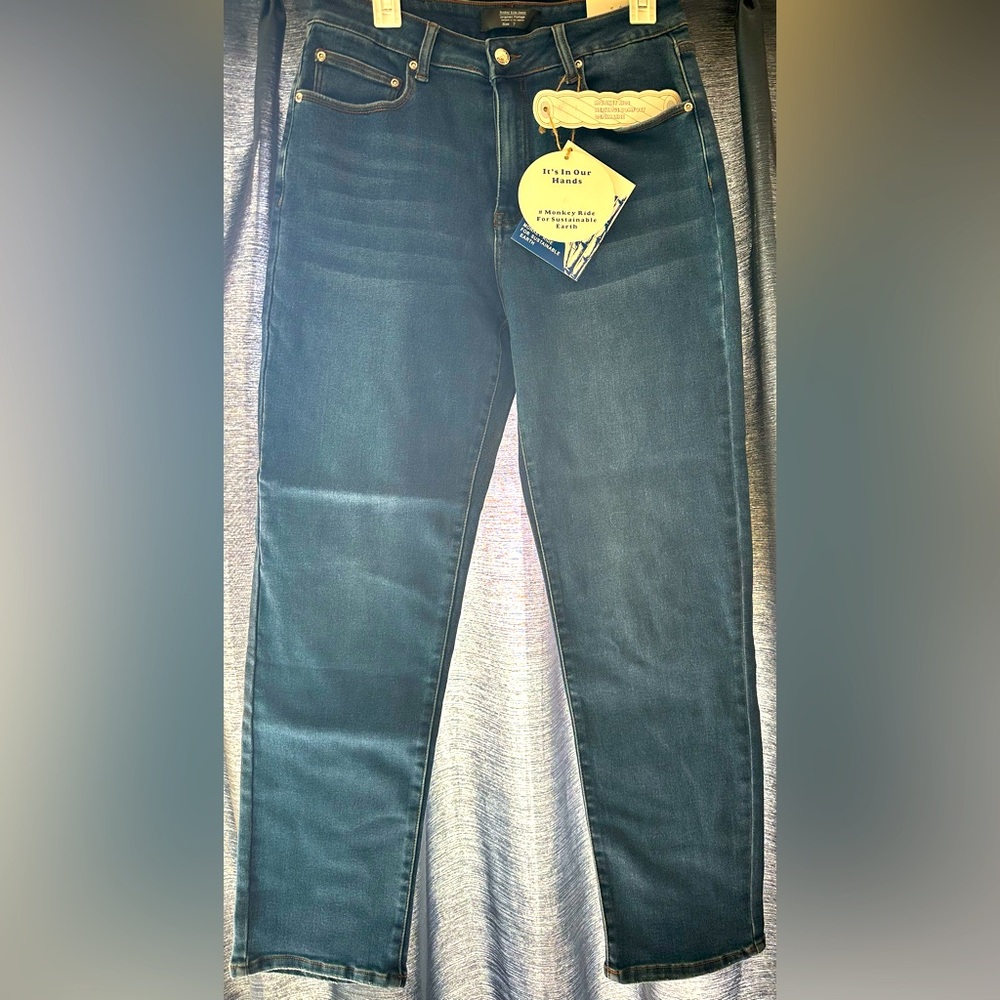 NWT Monkey Ride Jeans size 7 blue color and sustainable, comfortable, durable